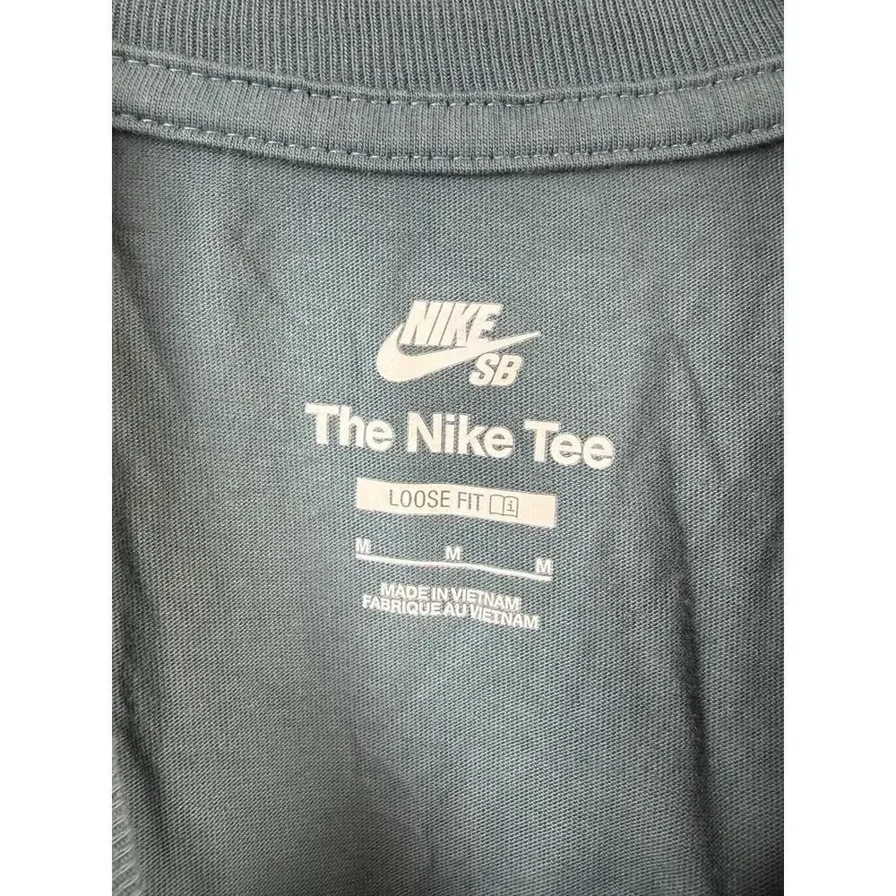 Nike Men's Nike Blue Loose Alphabet Logo Geometry Pattern Tee - Size - Medium - Picture 4 of 6